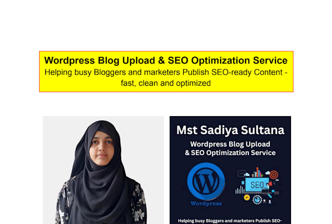 upload and SEO optimize your wordpress blog posts as your virtual assistant